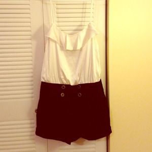 Black and white romper