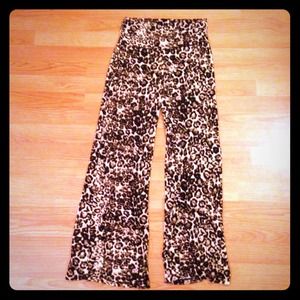 High waisted cheetah pants