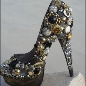 Black custom made Steve Madden heels