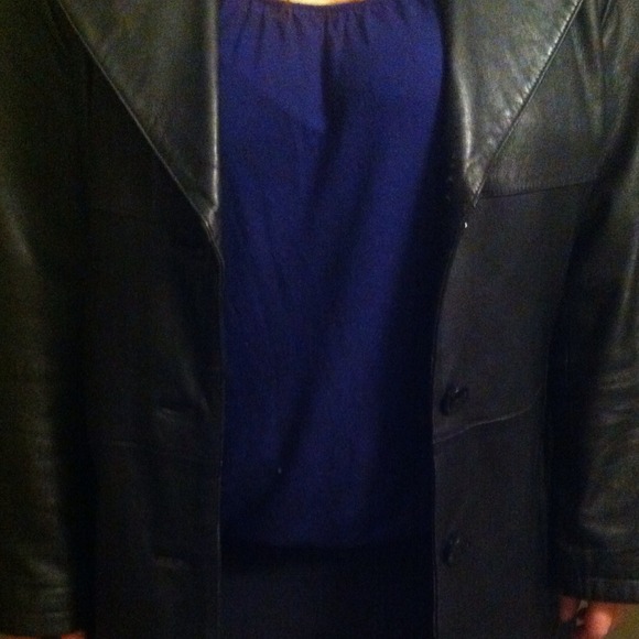 100% Real Leather Black Wilson's "AUTHENTIC" coat - Picture 4 of 4