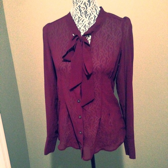 Patterson Tops - Oxblood chiffon top