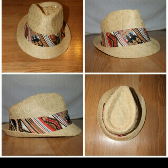 SOLD Woven tribal fedora hat