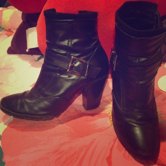 Black ankle boots