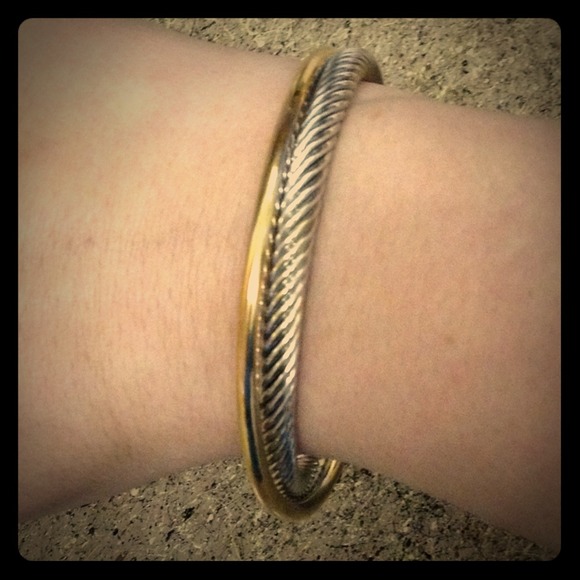 David Yurman inspired two tone rope bracelet