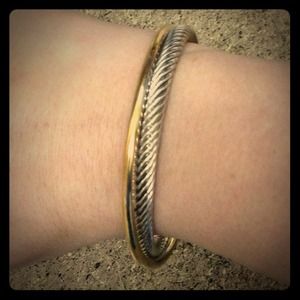 David Yurman inspired two tone rope bracelet