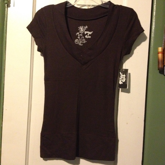 brown tee