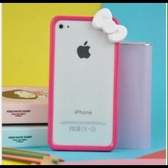 Cute bow iPhone 4 bumper pink