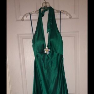 Emerald green cache dress