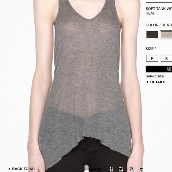 SOLD Helmut Lang Racer back tank
