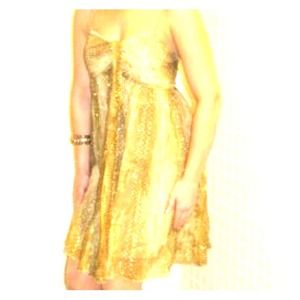 Gold Express cocktail dress