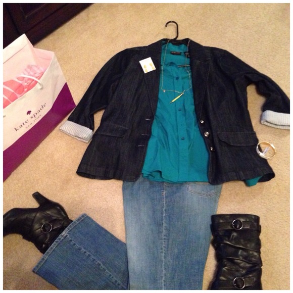 BACCINI blue Jean jacket/ blazer