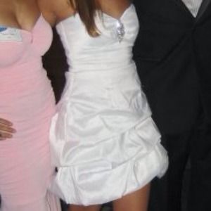 Jessica McClintock white formal cocktail dress