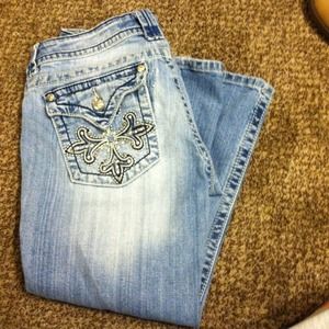 Miss Me light blue Capris