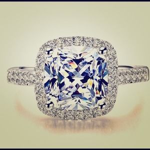 3 carat high quality simulated diamond ring! New!