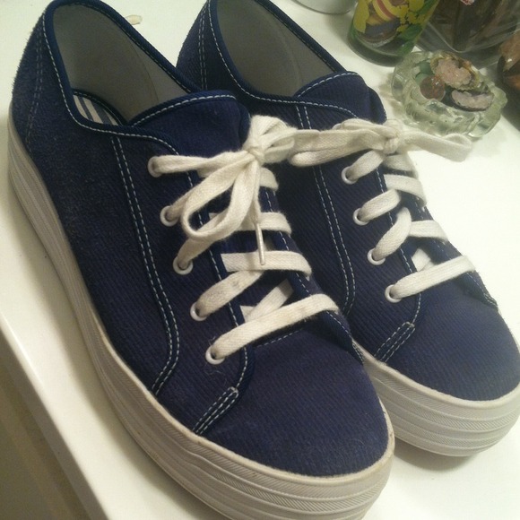 keds Shoes - Platform Original Keds-blue corduroy