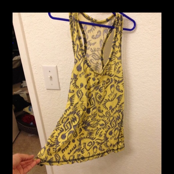 ❌Sold❌yellow with purple/gray paisley design - Picture 1 of 3