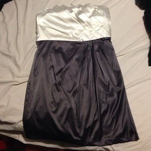 Short grey & ivory dress