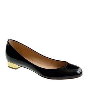 J. Crew Janey patent flats in black, 8.