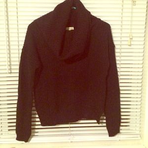 Chunky black scoop neck sweater