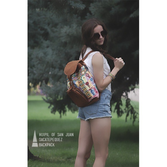 Huipil of San Juan Saca Backpack - Picture 1 of 2