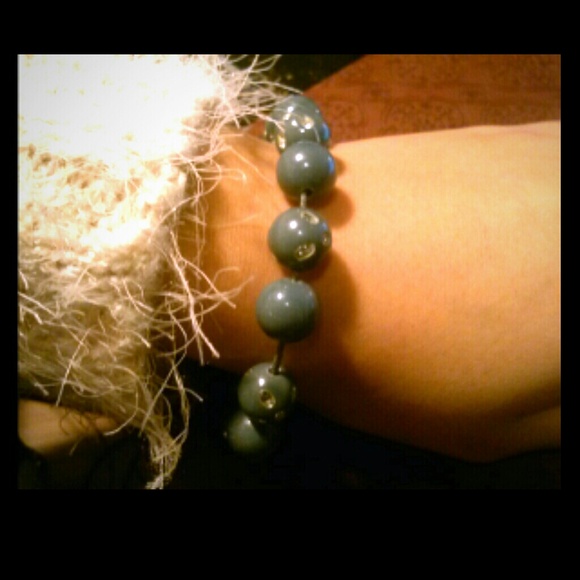 $FREE Dusty blue dice diamond beaded bracelet