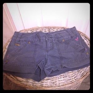 💓AE Navy blue with pink stitching shoets💓Cute!!