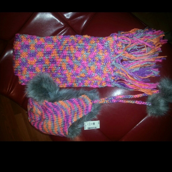 Aeropostale hat scarf nwt pink