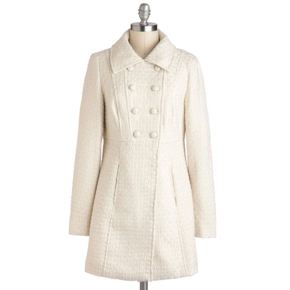 Tulle Vintage White Military Coat