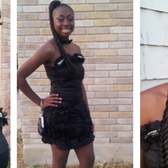 👑🦋LAST ONE SALE🦋 Black Solid Dress - Large (Clearance) - Picture 4 of 4