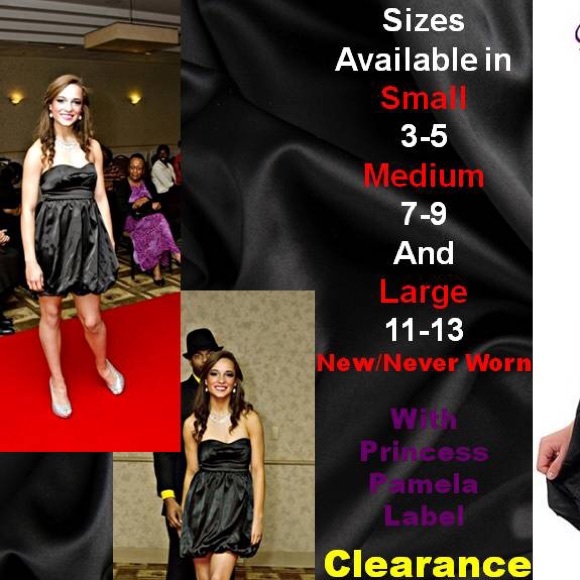 👑Black Satin Like Dress - Small (Clearance) - Picture 3 of 4