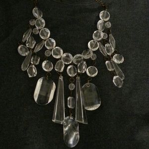 Jewelmint clear stone statement necklace