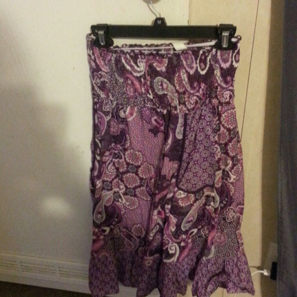 Purple skirt with lots of designs