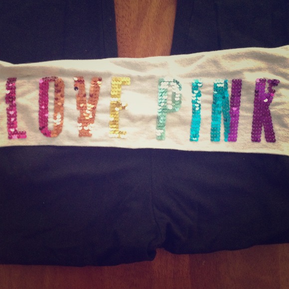 Victoria Secret PINK Sequin Bootcut Yoga Pants