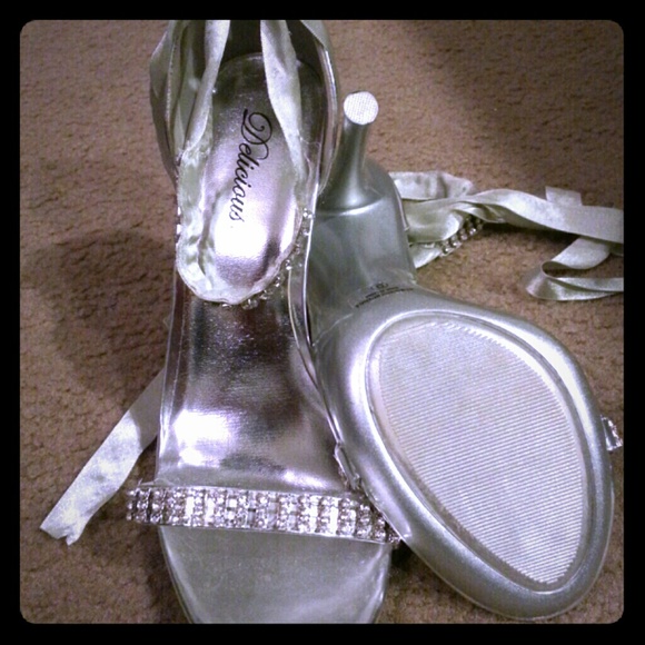 Ladies lace up heels, NEVER BEEN WORN