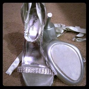 Ladies lace up heels, NEVER BEEN WORN