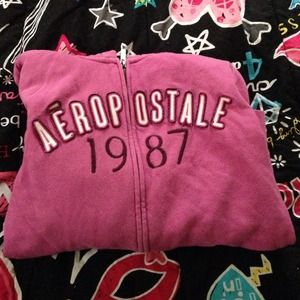 Pink/Plaid Aeropostale Zip Up Hoodie