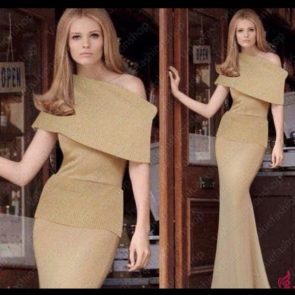 Swanky 2-way Gold formal dress