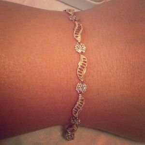 Gold and white gold bracelet
