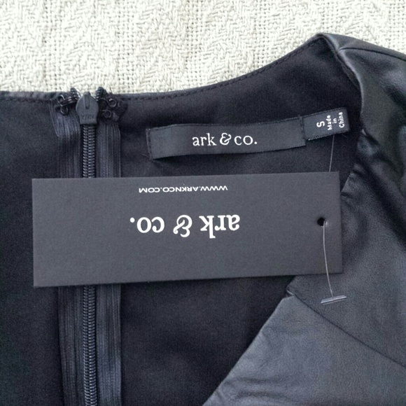 *SOLD* NWT Ark & Co Vegan Leather Dress - Picture 3 of 4