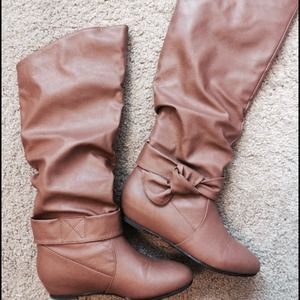 Bow Side Tall Boots