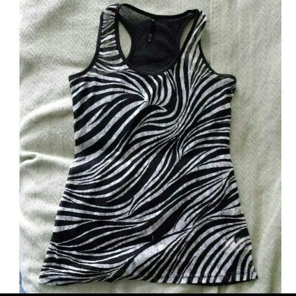*SOLD* Love Culture Zebra Print lace tank top