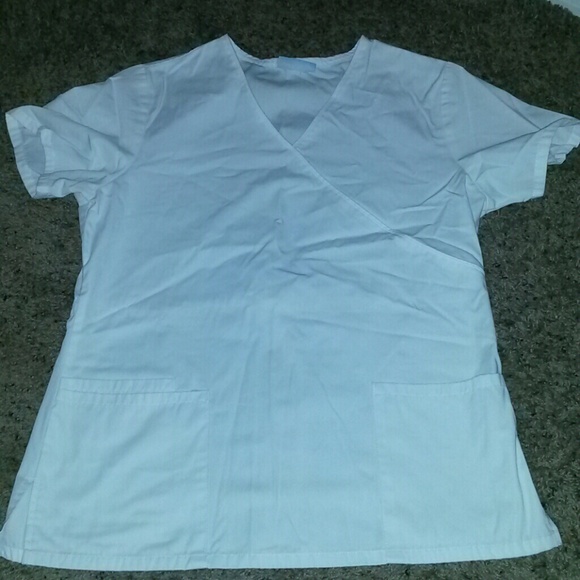 White scrub tops