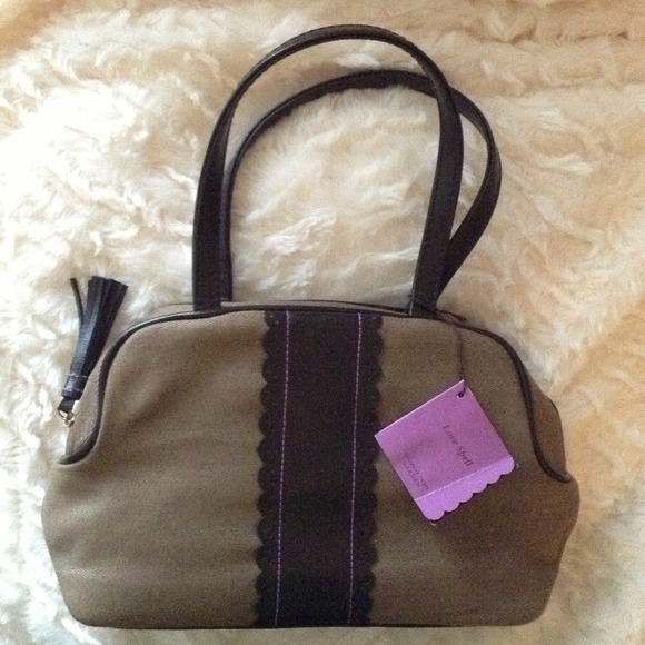 Victoria's Secret Brown and Purple Cosmetic Bag