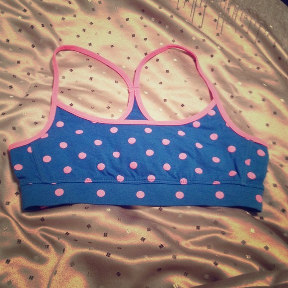 Polk a dotted sports bra