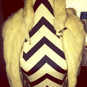 Wilson's WHITE RABBIT FUR VEST!!!
