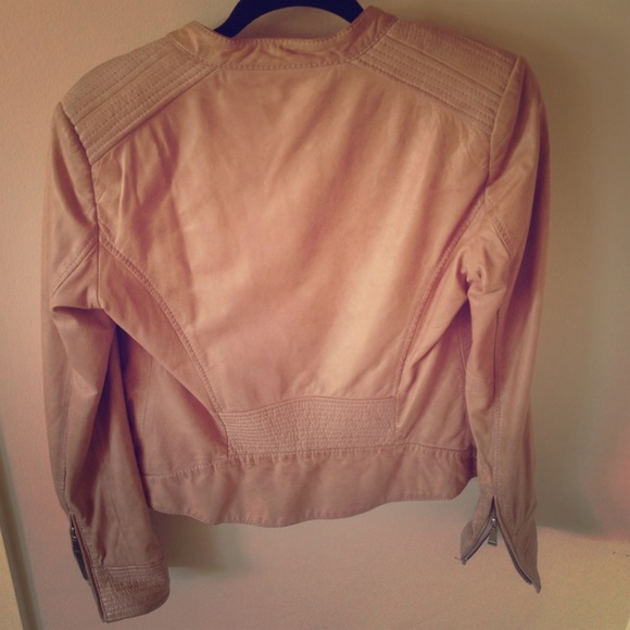 Emporio Armani pink leather jacket size EU 42.
