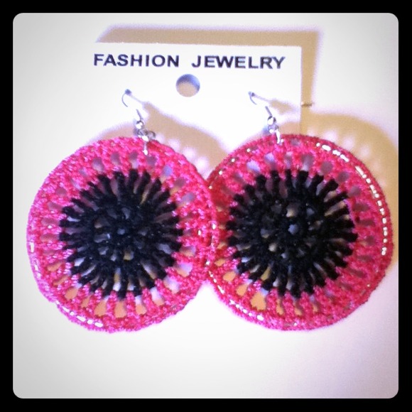 crochet earrings.
