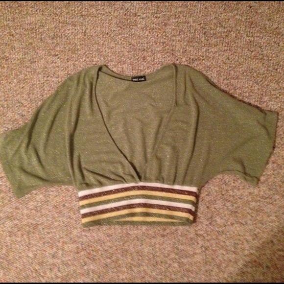 Wet Seal V-neck Glitter Sweater