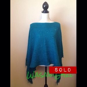 🚫SOLD🚫🎉HP🎉 Beautiful Teal Poncho