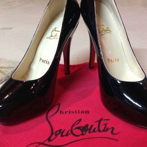 Christian Louboutin Rolando Black Patten Lthr NEW